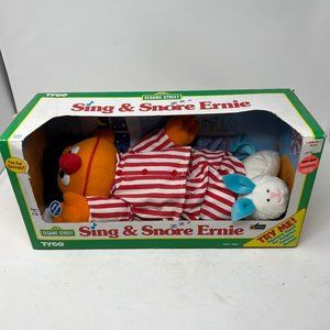 Sesame Street Tyco Vintage 1996 Sleep and Snore Ernie Talking & Singing Doll